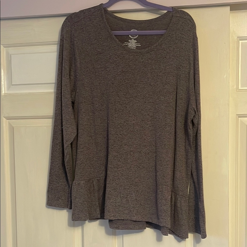 Purplish/Gray Long Sleeve Top size XXL